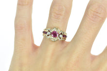 Load image into Gallery viewer, 14K 1.99 Ctw Pink Sapphire Diamond Ornate Ring Yellow Gold