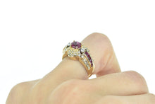 Load image into Gallery viewer, 14K 1.99 Ctw Pink Sapphire Diamond Ornate Ring Yellow Gold