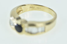 Load image into Gallery viewer, 14K Black Onyx 0.75 Ctw Baguette Diamond Ring Yellow Gold