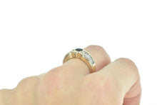 Load image into Gallery viewer, 14K Black Onyx 0.75 Ctw Baguette Diamond Ring Yellow Gold