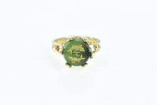 Load image into Gallery viewer, 14K Asian Nephrite Pisces Astrology Zodiac Ring Yellow Gold