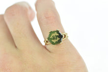 Load image into Gallery viewer, 14K Asian Nephrite Pisces Astrology Zodiac Ring Yellow Gold
