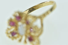 Load image into Gallery viewer, 14K Ruby Opal Butterfly Beauty Symbol Ring Yellow Gold
