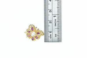 14K Ruby Opal Butterfly Beauty Symbol Ring Yellow Gold