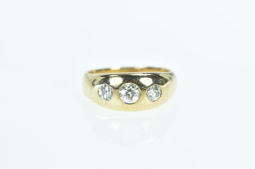 14K 0.65 Ctw Old Mine Diamond Engagement Ring Yellow Gold