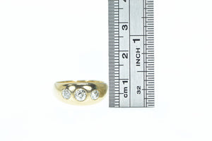 14K 0.65 Ctw Old Mine Diamond Engagement Ring Yellow Gold