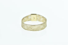 Load image into Gallery viewer, 14K 9.4mm Woven Braid Mesh Chain Band Ring Yellow Gold
