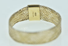 Load image into Gallery viewer, 14K 9.4mm Woven Braid Mesh Chain Band Ring Yellow Gold