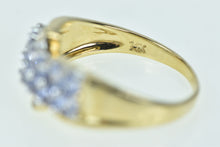 Load image into Gallery viewer, 14K Squared Tanzanite Diamond Accent Ring Yellow Gold