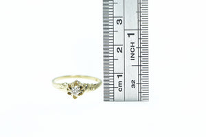 14K 2.9mm Vintage Solitaire Engagement Ring Yellow Gold