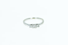 Load image into Gallery viewer, 14K Platinum 0.20 Ctw Three Stone Diamond Ring White Gold