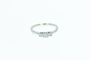 14K Platinum 0.20 Ctw Three Stone Diamond Ring White Gold