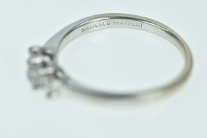 14K Platinum 0.20 Ctw Three Stone Diamond Ring White Gold