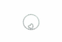 Load image into Gallery viewer, 10K Diamond Circle Heart Love Symbol Pendant White Gold