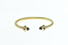 Load image into Gallery viewer, 18K David Yurman Renaissance Designer Cuff Bracelet 6.75&quot; Yellow Gold