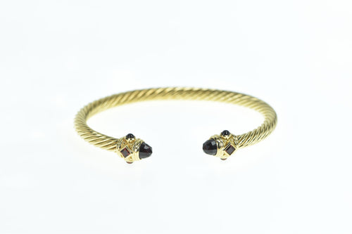 18K David Yurman Renaissance Designer Cuff Bracelet 6.75
