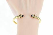 Load image into Gallery viewer, 18K David Yurman Renaissance Designer Cuff Bracelet 6.75&quot; Yellow Gold