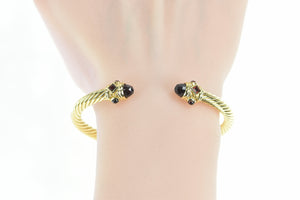 18K David Yurman Renaissance Designer Cuff Bracelet 6.75" Yellow Gold