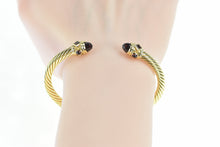 Load image into Gallery viewer, 18K David Yurman Renaissance Designer Cuff Bracelet 6.75&quot; Yellow Gold