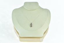 Load image into Gallery viewer, 10K 0.45 Ctw Fancy Brown &amp; White Diamond Pendant White Gold