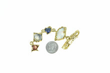 Load image into Gallery viewer, 18K William Fretz Opal Moonstone Goldstone Pin/Brooch Yellow Gold