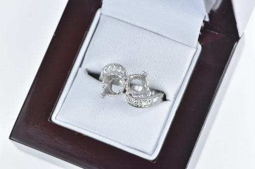 Platinum Art Deco Diamond Engagement Setting Ring