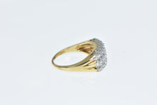 Load image into Gallery viewer, 14K Squared Diamond Vintage Statement Band Ring Yellow Gold