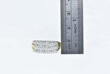 Load image into Gallery viewer, 14K Squared Diamond Vintage Statement Band Ring Yellow Gold