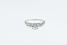 Load image into Gallery viewer, 14K 1940&#39;s Diamond Classic Vintage Engagement Ring White Gold