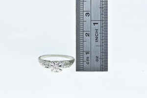 14K 1940's Diamond Classic Vintage Engagement Ring White Gold