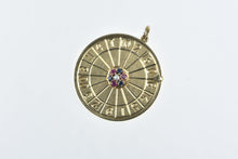 Load image into Gallery viewer, 14K 3D Roulette Wheel Ruby Sapphire Pearl Charm/Pendant Yellow Gold