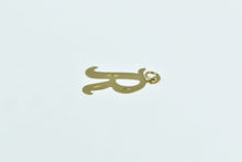 Load image into Gallery viewer, 14K R Monogram Cursive Letter Initial Name Charm/Pendant Yellow Gold
