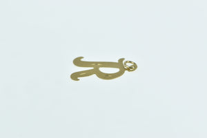 14K R Monogram Cursive Letter Initial Name Charm/Pendant Yellow Gold