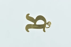 14K R Monogram Cursive Letter Initial Name Charm/Pendant Yellow Gold