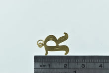 Load image into Gallery viewer, 14K R Monogram Cursive Letter Initial Name Charm/Pendant Yellow Gold