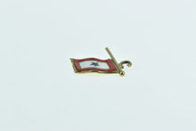 Load image into Gallery viewer, 14K Man in Service Flag Enamel Military Charm/Pendant Yellow Gold