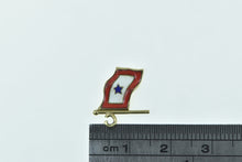 Load image into Gallery viewer, 14K Man in Service Flag Enamel Military Charm/Pendant Yellow Gold