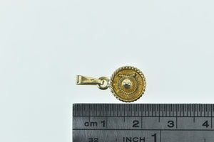 14K 3D Sombrero Traditional Mexican Hat Charm/Pendant Yellow Gold