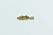 Load image into Gallery viewer, 14K Diamond Vintage Flower Loop Statement Pendant Yellow Gold