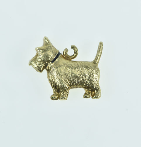 14K Scottie Dog Breed Scottish Terrier Pet Puppy Charm/Pendant Yellow Gold