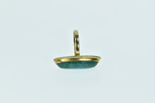 Load image into Gallery viewer, 14K Oval Chrysocolla Cabochon Vintage Statement Ring Yellow Gold