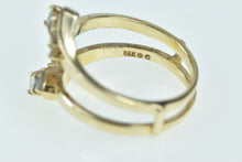 Load image into Gallery viewer, 14K Vintage Wrap Diamond Wedding Band Ring Yellow Gold