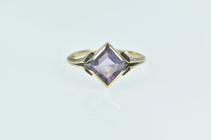 10K Victorian Princess Amethyst Statement Ring Yellow Gold