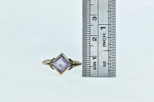 10K Victorian Princess Amethyst Statement Ring Yellow Gold