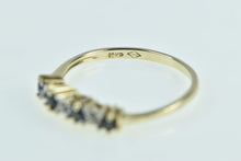 Load image into Gallery viewer, 10K Sapphire Diamond Vintage Wedding Band Ring Yellow Gold