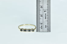 Load image into Gallery viewer, 10K Sapphire Diamond Vintage Wedding Band Ring Yellow Gold