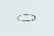 Load image into Gallery viewer, 10K Vintage Diamond Wavy Wedding Band Ring White Gold