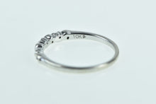 Load image into Gallery viewer, 10K Vintage Diamond Wavy Wedding Band Ring White Gold
