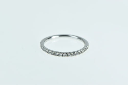 10K Vintage Diamond Classic Wedding Band Ring White Gold