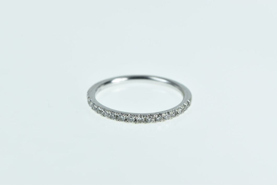 10K Vintage Diamond Classic Wedding Band Ring White Gold